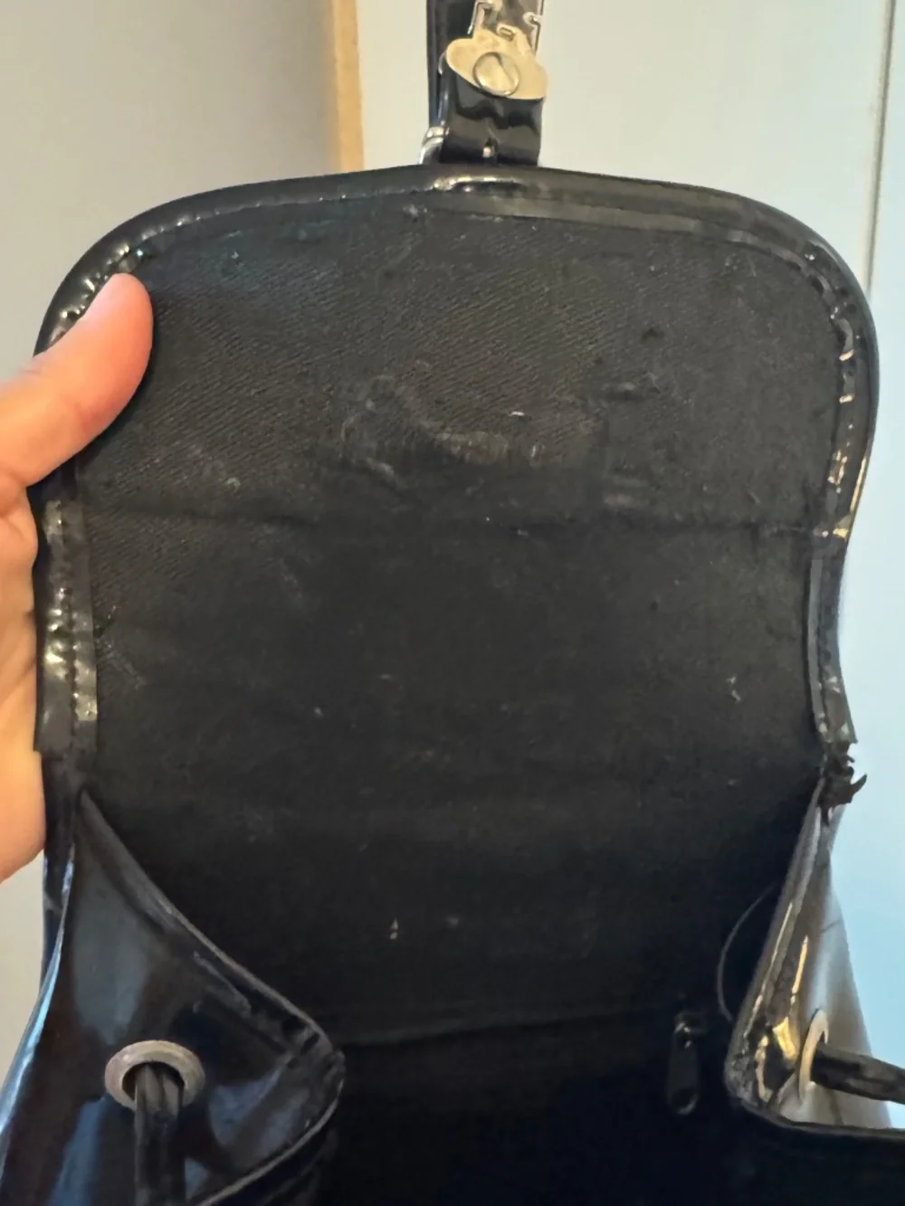 ROMA Black Convertible Backpack Purse